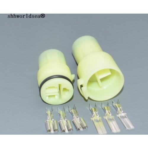 Shhworldsea 3 Pin 6.3mm Automobile Waterproof Spark Plug wire Connector Female And Male plug 6187-3551 6180-3541