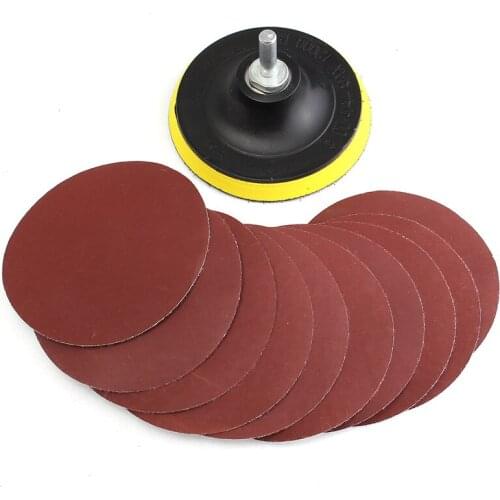 10Pcs/set 100mm Sanding Disc sandpaper 1000 Grit For Cleaning And Polishing Durable Tool With Backer Pad Drill Adapter