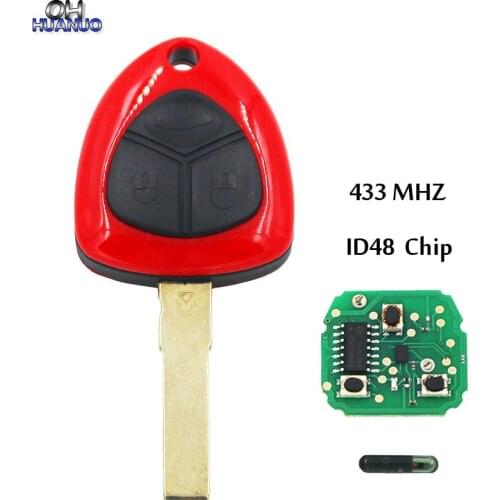 Smart 3 button Remote Key Fob 433 MHZ ID48 Chip for Ferrari 458 Italia California 599 GTB