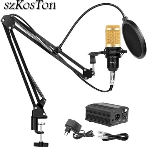 BM 800 Studio Condenser Microphone Professional Microfone Vocal Record KTV Karaoke For Radio Braodcasting Singing Mic Holder