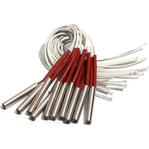 5PCS 6mm Diameter 98~115mm Length Tubular Dual Cartridge Heater 304SUS 180W/190W/195W/210W/215W Electric Heating Element