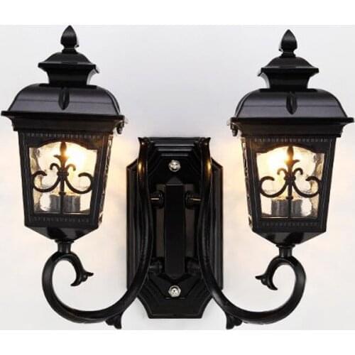 Double Head Outdoor Wall Lamp Waterproof Courtyard Balcony Entrance Villa Corridor Outdoor Wall Waterproof Wall Lamp