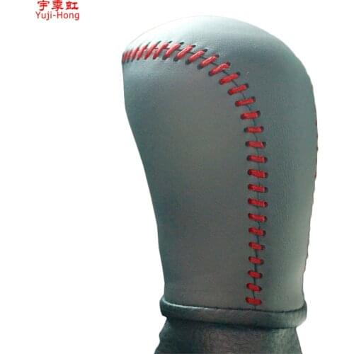 Yuji-Hong Car Gear Covers Case for Mazda 3 2011 Manual Shift Collars Genuine Leather Hand-stitched Cover