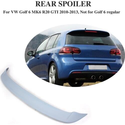 Rear Roof Spoiler Wing Lip For Volkswagen VW Golf 6 VI MK6 R20 GTI 2010-2013 FRP Unpainted Grey