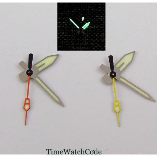 Super Luminous Watch Hands Parts Fit For NH35A NH36A 7s26 4r15 7009 SKX Automatic Movement Green Lume