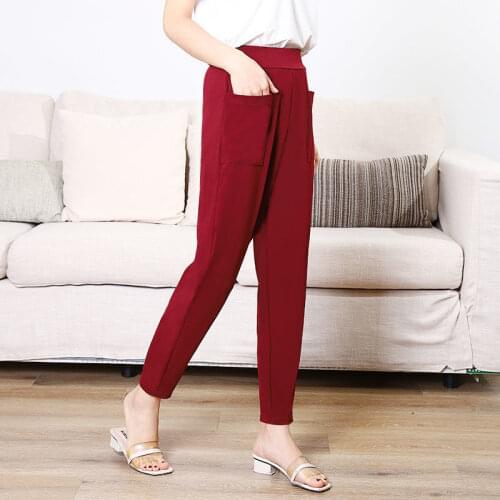 Women Pants Womens Straight Loose High Waist Spring Autumn Black Casual Pants Pantalones De Mujer