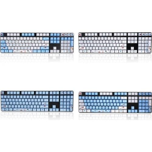 1 Set Replaceable OEM PBT 108 Keycaps Dye-sublimation Keycap Mechanical Keyboard Personality Customized Creative