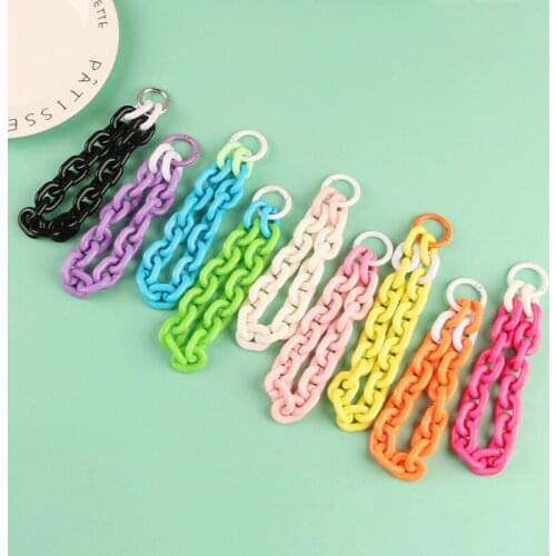 1PC Mobile Phone Cord Keychain Candy Color Hanging Chain Hold Straps Fashion Handmade Gift Phone Ornaments DIY Accessories