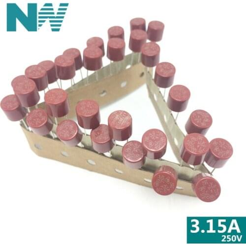10PCS Cylindrical Fuse 3.15A 250V 382 Cylindrical Plastic Fuse T3.15A LCD TV Power Board Commonly Used New Original