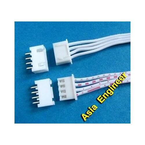 100 pcs 4 Pin Connector leads Heade 2.54 mm L: 200mm