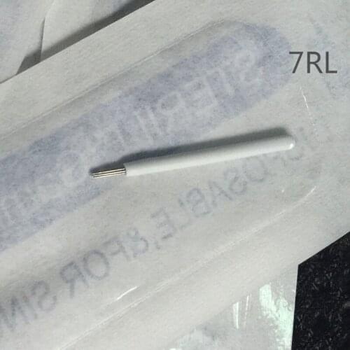 100pcs/lot 7RL 9RL Tattoo Needle Pen Semi Permanent Makeup Microblading Blade Manual Fog pen Needle Tattoo Accessory