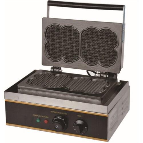 110V/220v two pieces flower pattern electrical commercial waffle maker_ waffle machine_waffle iron