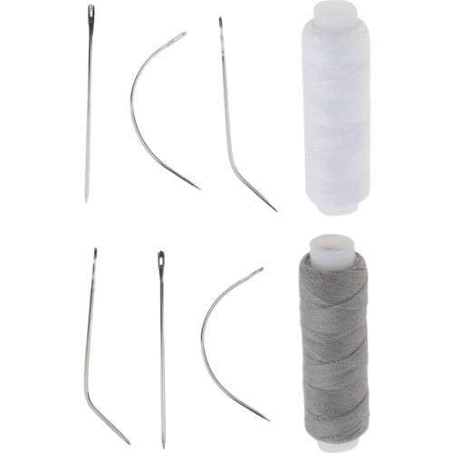 2pc Hair Track Weft Weave Sew Thread J+I+C Hair Extension Durable