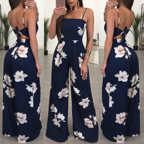2019 Sexy Bodysuit Summer Women Overalls Jumpsuit Ladies Clubwear Floral Playsuit Bodycon Party Suit combinaison femme