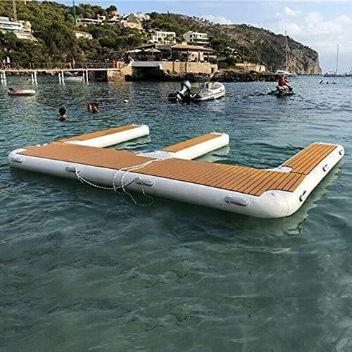5mx3mx0.2m Inflatable Motor Boat Jet Ski Pontoon Inflatable Floating Dock For Yatch River Lake Water Fun