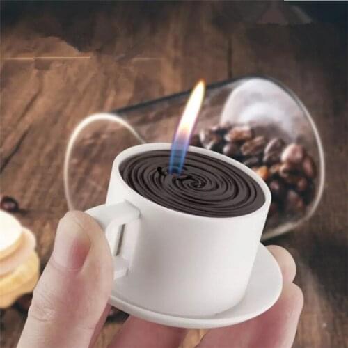 Butane Lighter Fun Personality Creative Mini Coffee Cup Smoking Accessories Tobacco Accessories Gift for Men Smoke Accesoires