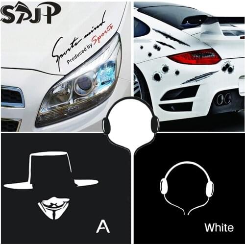 For Audi BMW Mercedes Benz Sport Brief Auto Stickers Embleem Badge Decal Auto Car Motorkap Sticker Auto-styling voor