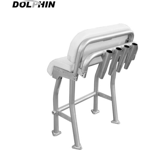 Dolphin Pro2 Leaning Post Boat seat with Fishing Rod Holders and Back Rest