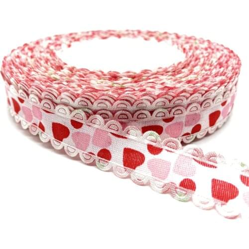 5Yards/lot 18mm Cotton Ribbon Handmade Design Printed Cotton Ribbons For Wedding Christmas Decoration DIY Sewing Fabric #12