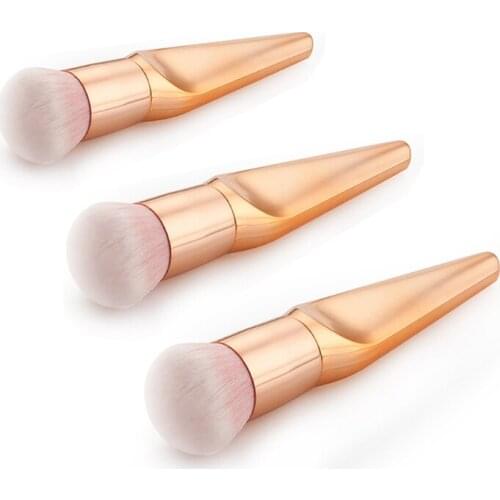 1 Piece Rose Gold Precision Liquid Foundation Brush Perfect Pro Tapered Buffing Sculpting Angled Makeup Brushes Tools