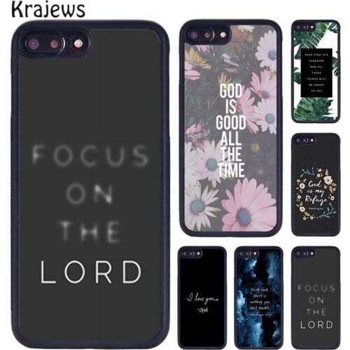 Krajews Bible Jesus Christ Christian Quotes Phone Case For iPhone X XR XS 11 12 Pro MAX 5 6 6S 7 8 Plus Samsung S7 S8 S9 S10