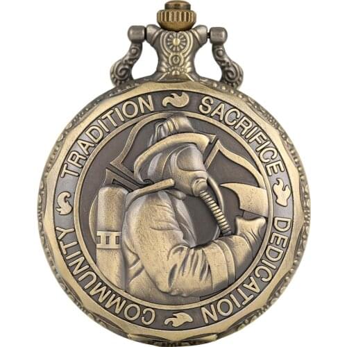 Quartz Pocket Watch Men Antique Nurse Watch Firefighters Guard Holy Floridan Pocket Watches Timepieces Clock Male Gift cep saati