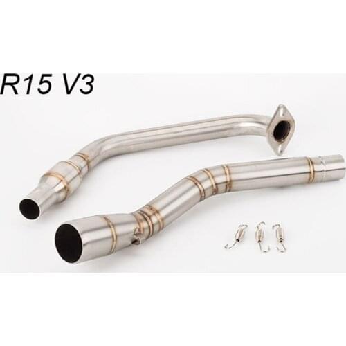 Motorcycle modified exhaust pipe R15V2 YZF-R15V3 front section catalyst front section half back pressure silencer