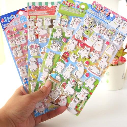 1pack/1lot Kawaii Stationery Stickers Cute Alpaca Diary Planner Decorative Mobile Stickers Scrapbooking DIY Craft Stickers