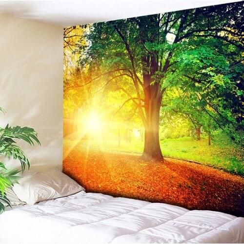 Forest Wall Tapestry Cheap Hippie Tapestry Wall Hanging Boho Psychedelic Tapestries Dazzling Sunshine Tree Home Decor Wall Cloth