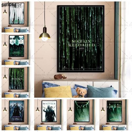 The Matrix Keanu Reeves Movie Posters and Prints Wall Art Pictures Poster Canvas Painting for Home Decoration