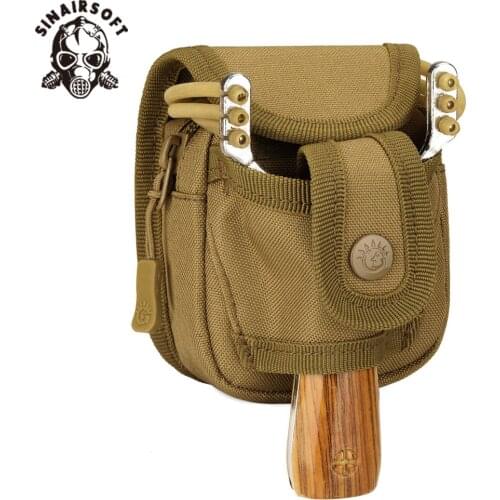 Outdoor Sports Steel Ball Package Slingshot Bag Back Through The Belt Durable Without Deformation For Hunting MOLLE Accessory