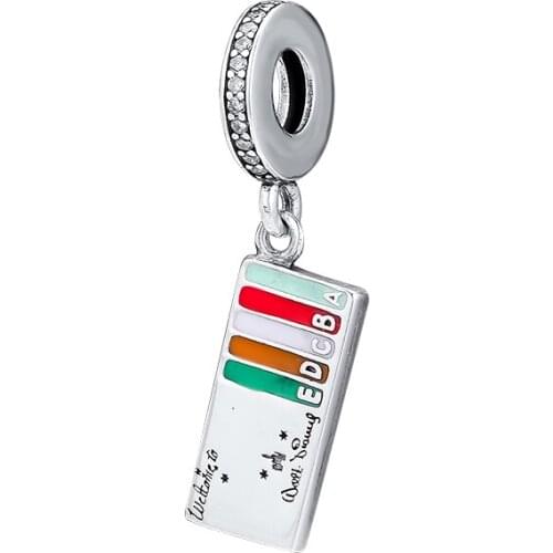 925 Sterling Silver Beads for Jewelry Making Fantasyland Ticket Book Charms for Women DIY Fits Bracelets Kralen joyas de plata