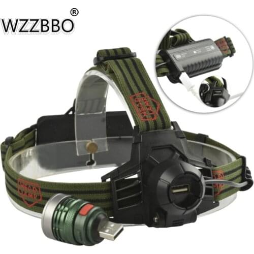 XPE Strong Headlight USB Rechargeable Detachable Headlight Portable Strong Light Long-shot Outdoor Headlight