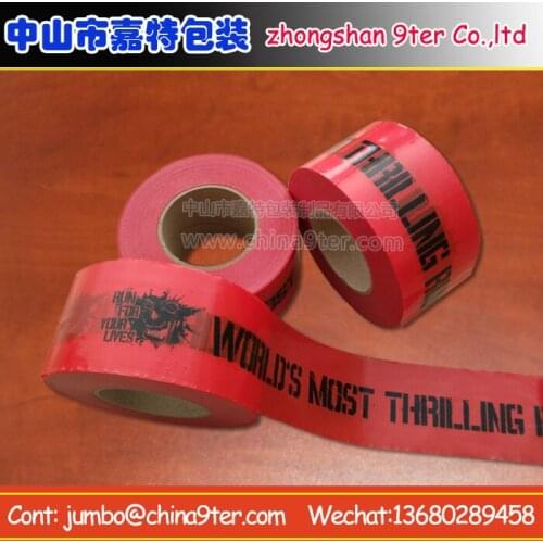 Advertise Guard Belt Red Warning Tape For Safety Barricade Tape DANGER Warning Tape Factory Spot Sell OEM & ODM