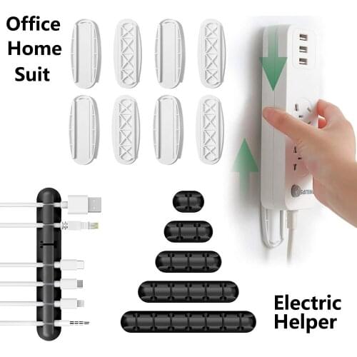 Power Strip Wall Mount Fixator Stand for Strips Cable Organizers,Cable Clips Black Cord Organizer Cable Cord Holders for Office