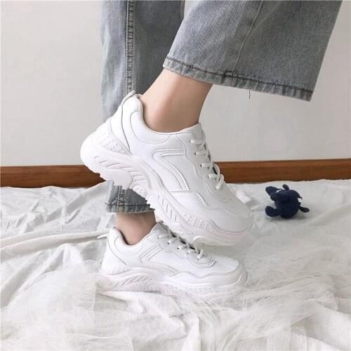 2020 new fashion spring and autumn ladies casual shoes Harajuku wild thick sneakers large size womens shoes