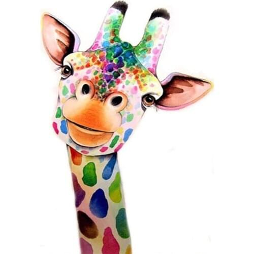 Animal Giraffe DIY Cross Stitch Embroidery 11CT Kits Craft Needlework Set Cotton Thread Printed Canvas Home Decoration Design