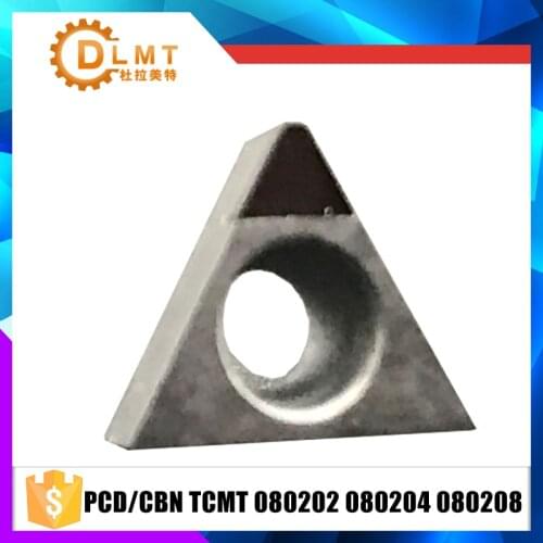 2PCS PCD/CBN TCMT080202 TCMT080204 TCMT080208 PCD Blade Solid Diamond Cutting Tool TippedPolycrystaline Diamond Insert