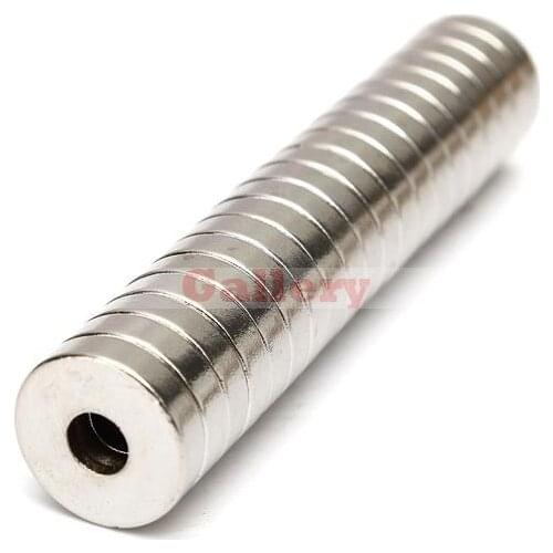 20pcs N50 Strong Round Neodymium Countersunk Ring Magnets 15mm x 4mm Hole 5mm
