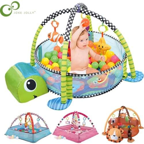 3 In 1 Mat For Children Turtle Educational Mat Crawling Blanket Infant Play Rug Kids Activity Mat Gym Baby Tapete Infantil