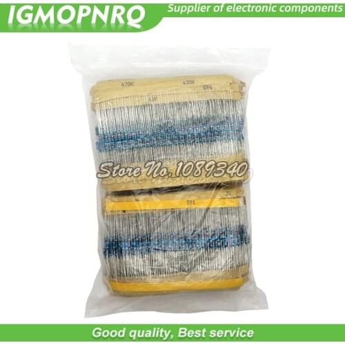 3120pcs 156Values Electric Unit 1/4W Power Metal Film Resistor Kit 1R-10M 1% Tolerance Assortment Set 1ohm-10Mohm samples pack