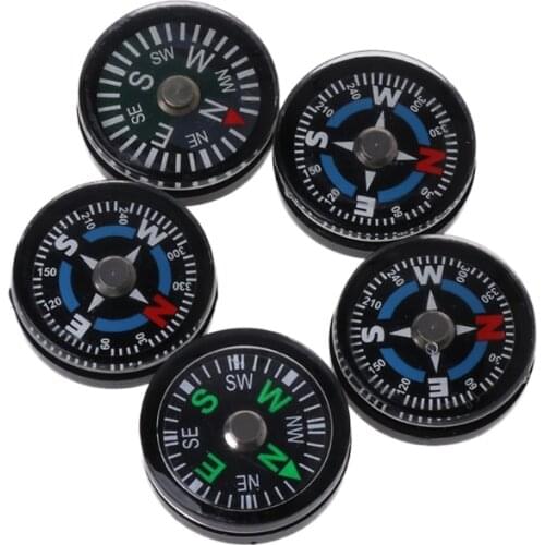 New 5pcs 18mm Portable Mini Compasses Camping Travel Hiking Guider Survival Compass
