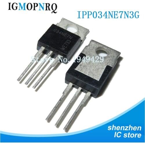 5PCS IPP034NE7N3G TO-220 034NE7N3G TO220 new