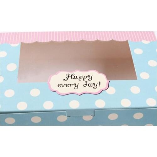 500pcs 21.5x13.5x5cm Polka Dot White Paper Gift Box Packaging Display Box Gift Boxes For Wedding/jewellery/candy/food Storage