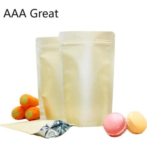 500Pcs/Lot Kraft Paper Gift Candy Bags Wedding Christmas Party Packaging Bag Recyclable Food Bread Aluminum Foil Pouch