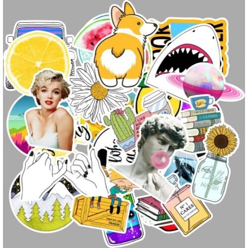 53pcs Animal Pets Stickers Pack Waterproof Laptop Skateboard Cartoon Stickers Luggage Graffiti Motorcycle Bike Toy Kids Stickers