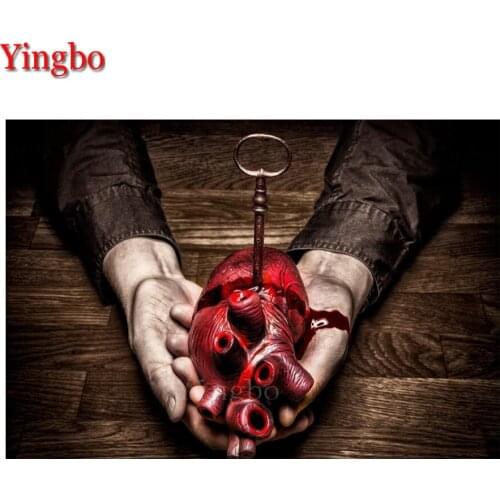 5D Diamond Painting Heart Human Organs Medical Anatomy DIY Diamond Embroidery Full Square round Mosaic Medicine Student Gift