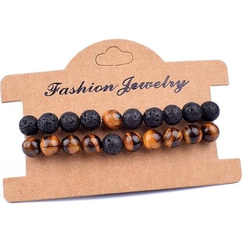 Fashion 2pcs/set Couples Distance Bracelet New Natural Stone Yoga Beaded Bracelet for Men Women Friend Gift Charm Strand Jewelry