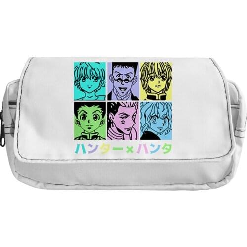 Anime Hunter X Hunter Pencil Case Cosmetic Bag Make-Up Bag Stationery Box Students School Pen Pencile Pouch Bags Gift