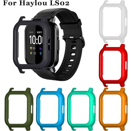 Colourful Protective Case Cover For Haylou LS02 Smart Watch Hard PC Shell Protector Frame For Xiaomi Haylou LS02 Strap Bracelet